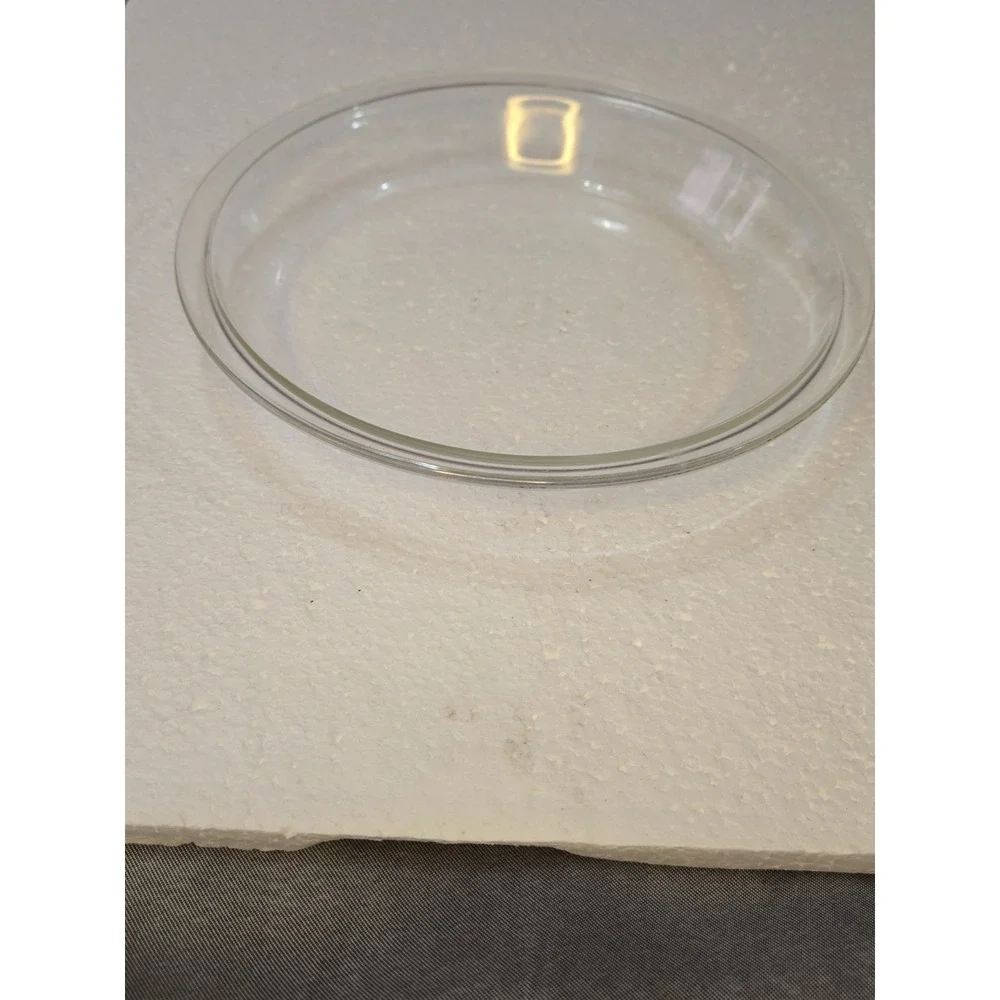 Vintage PYREX 208 8 Inch Deep Round Pie Plate Clear Glass Baking Dish Made in US
